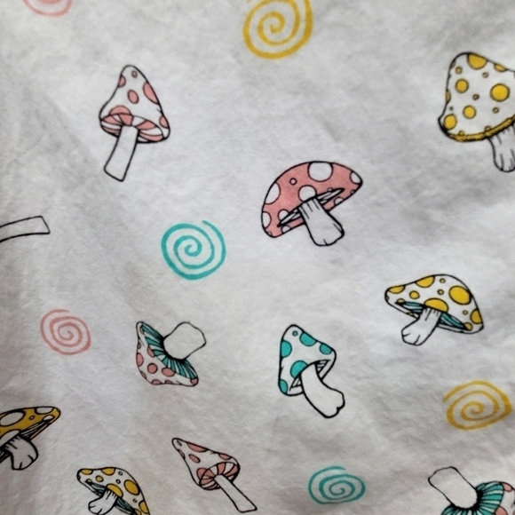 NWOT Eighty Eight 100% Cotton Mushroom Short Sleeve Dress Shirt Hippie Contempor - Picture 5 of 7